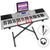 MUSTAR MEKS-200, 61 Lighted Up Keys Portable Electronic Keyboard, LCD Screen
