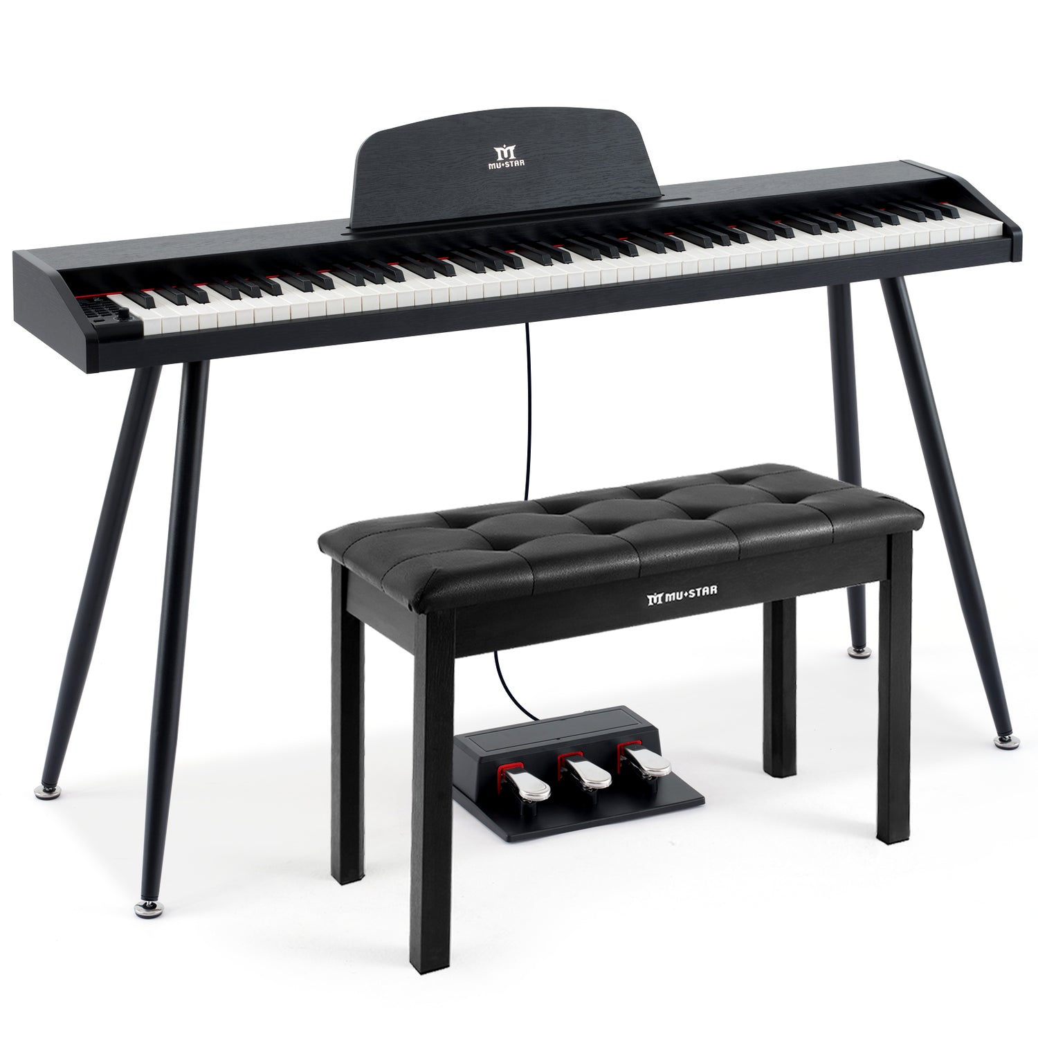 MUSTAR MDP-2900/3000, 88 Semi Weighted Key Digital Piano With Stool, Electronic Keyboards, Beach, Bluetooth/ MIDI