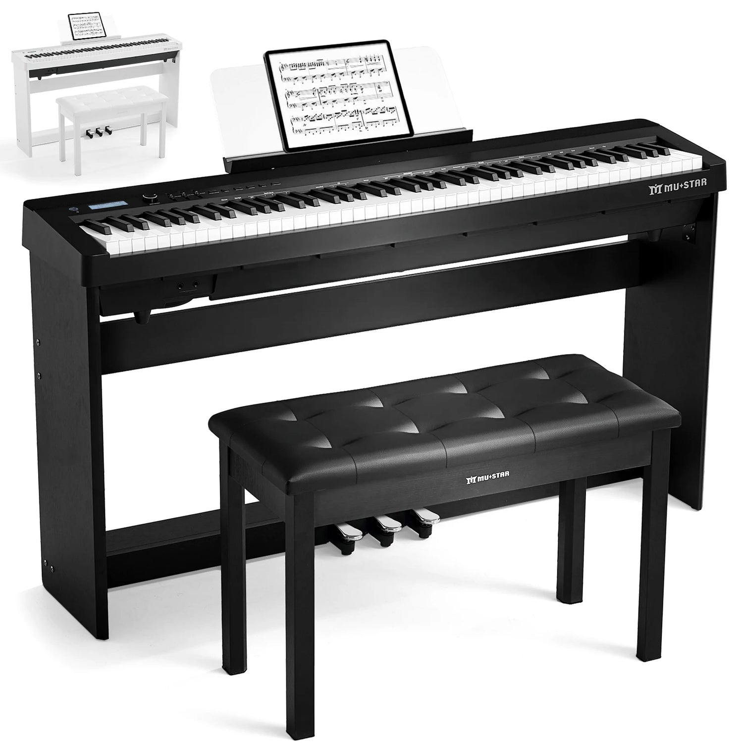 MUSTAR MDP-4100 88 Key Fully Weighted Digital Piano| Adjustable Tone Brightness